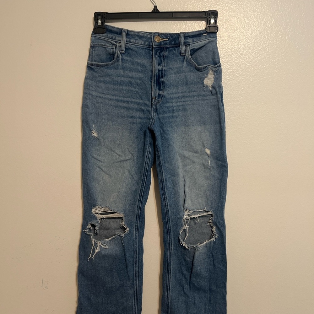 Hollister Blue Boyfriend Distressed Jeans